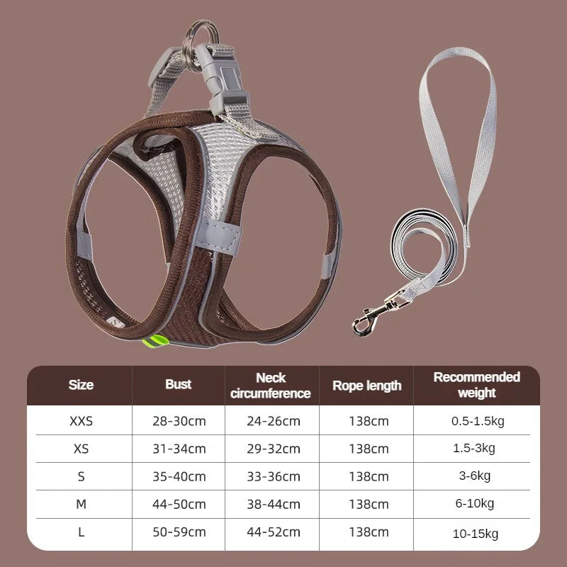 Adjustable Puppy Harness & Leash Set